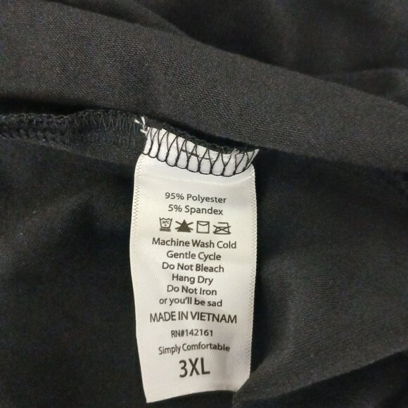 NWT LuLaRoe Georgia Black 3 tier ruffle mid length dress long sleeve size 3X - Picture 9 of 9